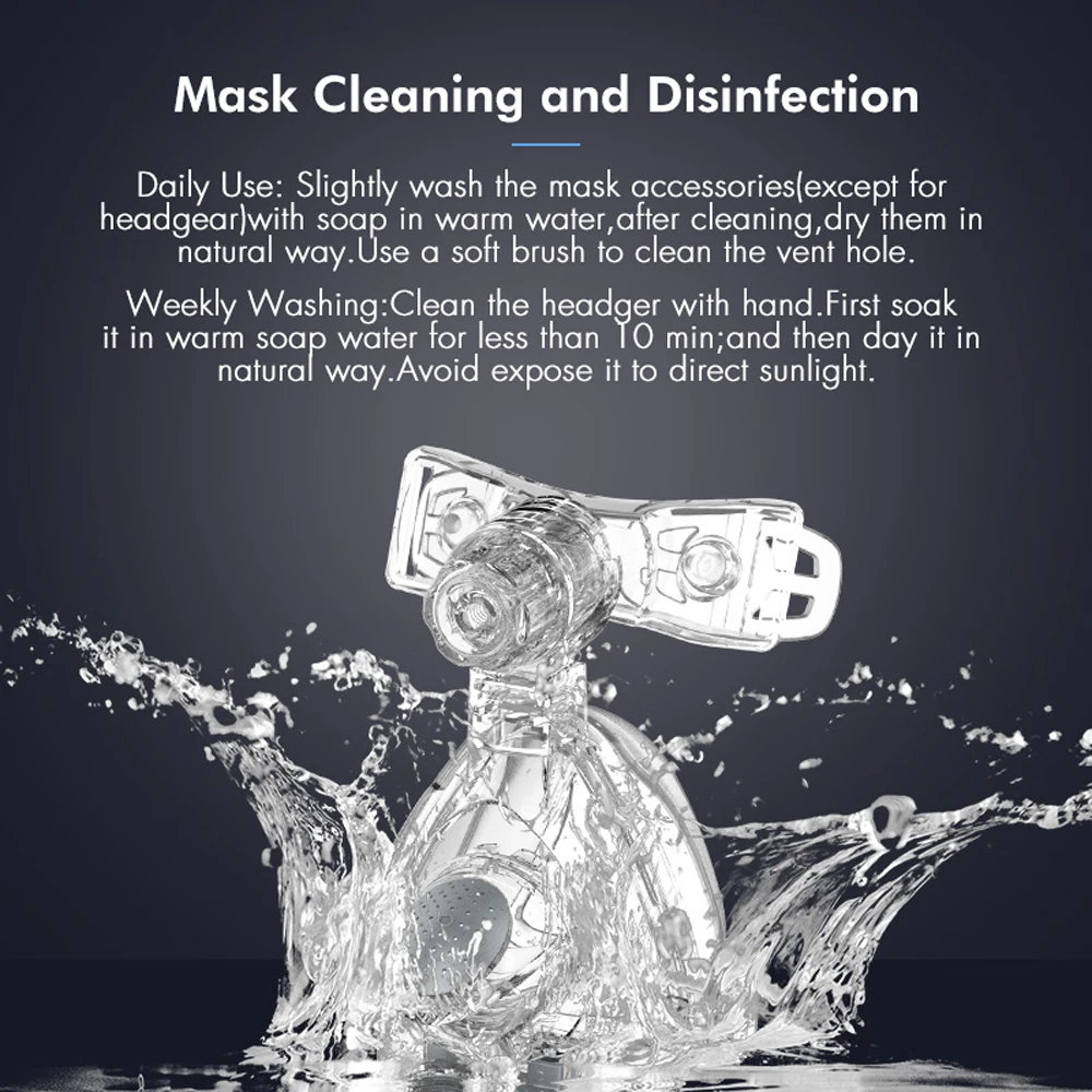 CPAP Nasal Mask nose Mask Máscara with headgear Compatible with ResMed& Philips & Fisher for CPAP Machine Sleep Apnea Anti snor