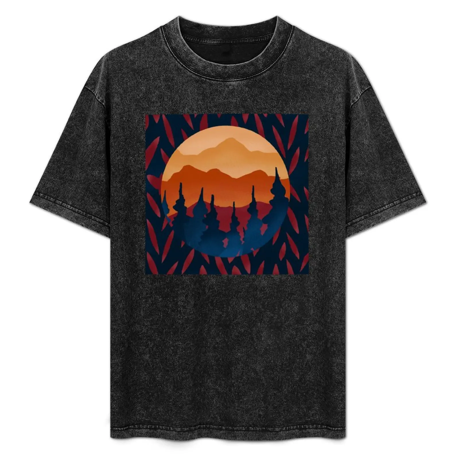 

Mountains T-Shirt Big Size Short Sleeve Casual Top