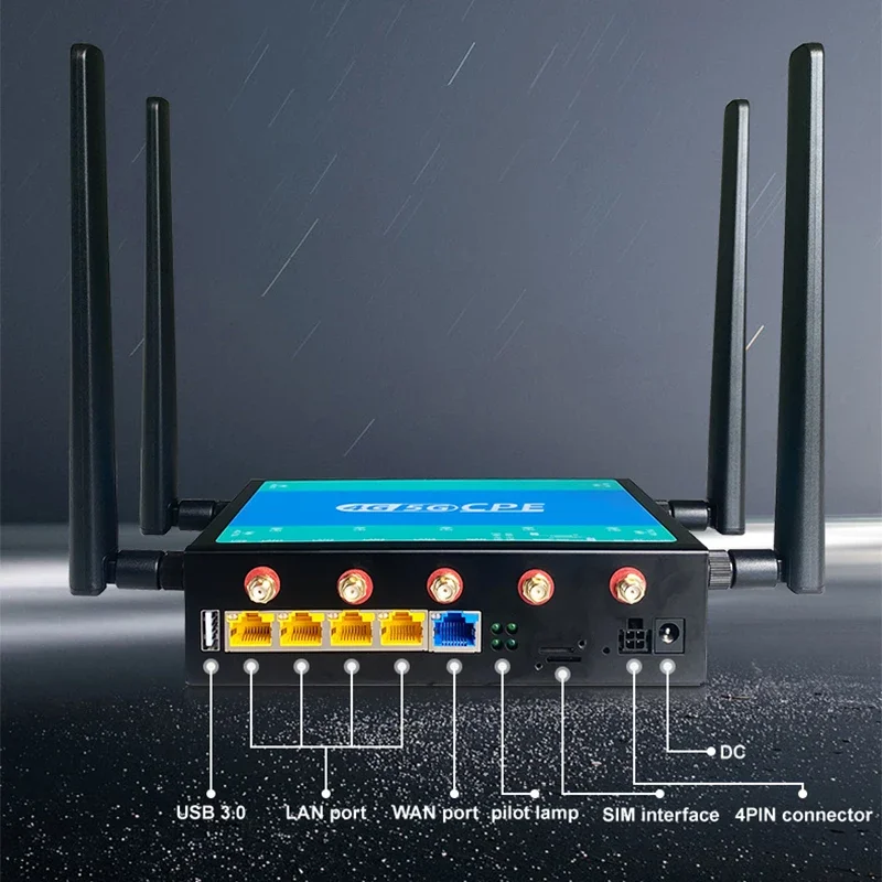 Dos enrutadores SIM 5G desbloqueados, WiFi6, tarjeta Sim de 3000Mbps, 4 x LAN, 2,4 GHz, 5Ghz, 8 antenas, módem 5G, punto de acceso doméstico,