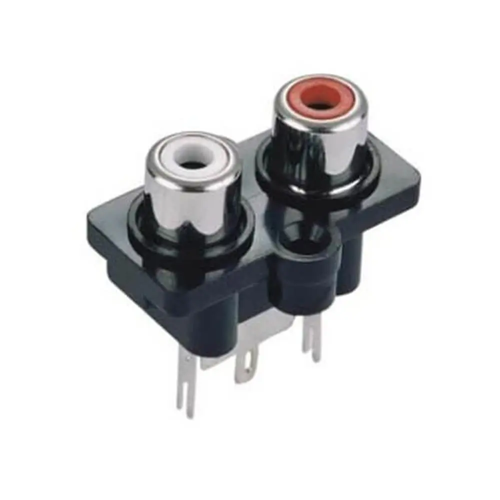 RCA Female Connector Straight for PCB, Compatible with Amplifiers Receivers DVD Players TVs and Other Devices