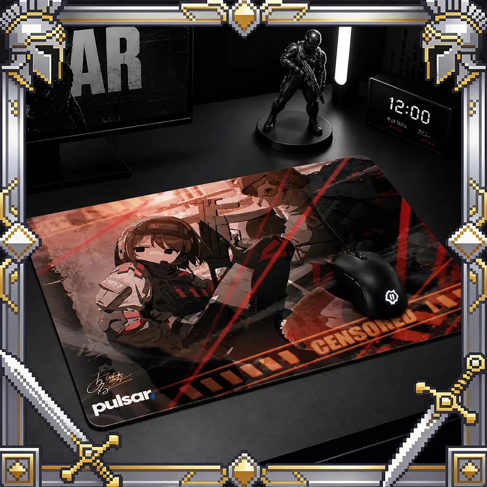 PAN Esports RED FRICTION Glass Gaming Mousepad  FPS Both Control And smooth Mouse Pad For VALORANT TTK CSGO PC Accessories Gifts