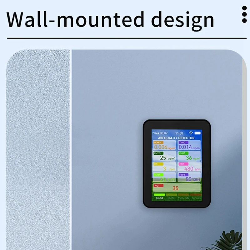 Tuya Wifi Air Quality Meter HCHO TVOC Carbon Monoxide CO2 PM2.5/10 Tester Portable Temperature Humidity Detector