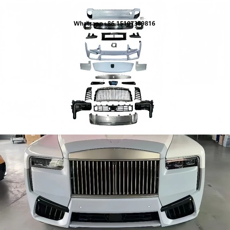 For  Royce Cullinan Body Kit 2019 Upgrade 2025 Old to New Version Bumper Kit Plug and Play LED Headlights Grille Taillights