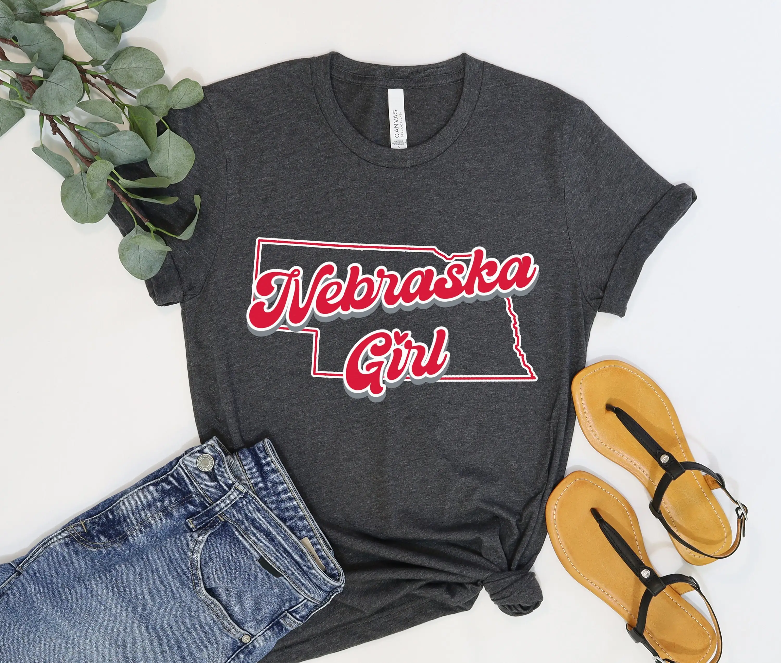 Nebraska Girl T Shirt Womens State