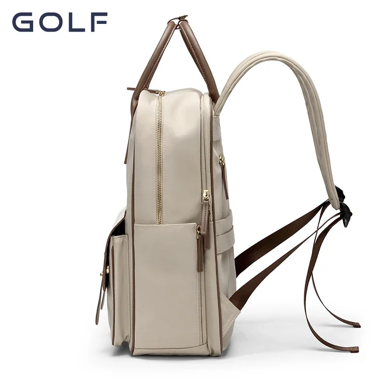 GOLF Backpack Handbags for Women 2024 Designer Luxury Female Backpack Vintage Looking Travel Shoulder Bag Commuter 15 inch Large