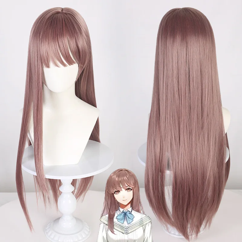 

Synthetic Long Wavy Wig Natural Brown Middle Part Layered Hair Heat Resistant Fiber for Women Cosplay Party Daily Wear