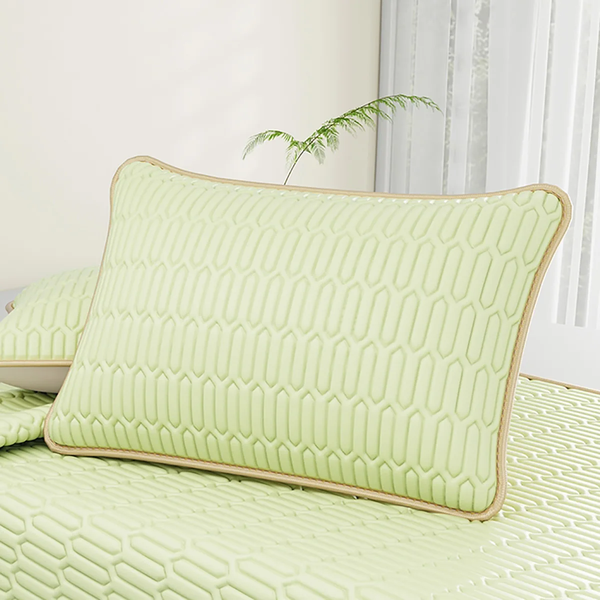 1pc Summer Cool Latex Sewing Pillowcase - Breathable Air Conditioning Pillow Cover For Hot Sleepers No Insert Included 48 x 74cm