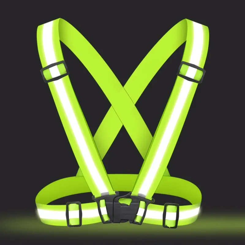 Cycling Highlight Reflective Straps Night Work Security Running Reflective Straps High Visibility Adjustable Reflective Vest