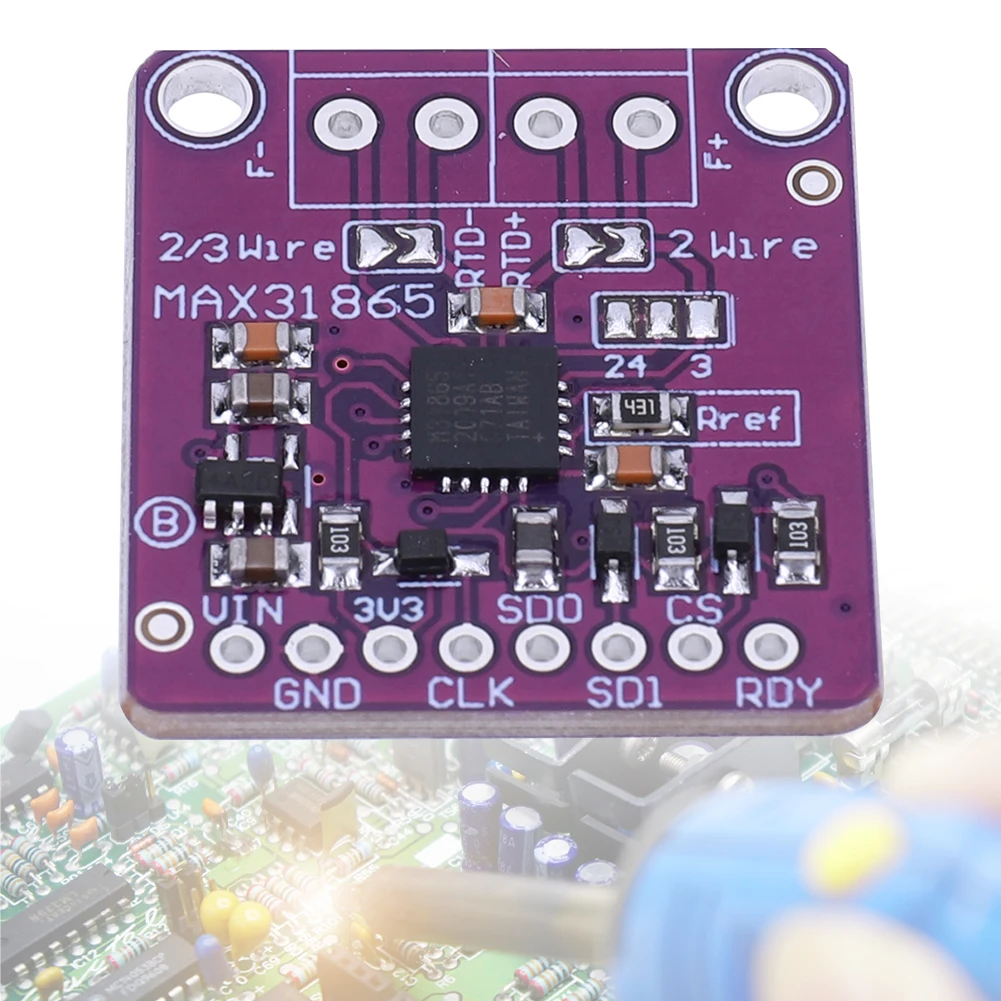 MAX31865 PT100/PT1000 RTD Amplifier Module Temperature Thermocouple Sensor Amplifier 3.3/5 V Thermocouple Temperature Detector