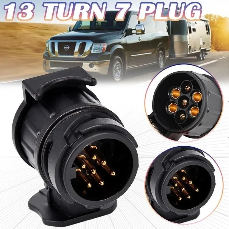 Towbar Plug Socket Universal Vehicle Replacement Parts 13 To 7 Pin 12V Safe Link Towing Accessory Trailer Connector Outdoor Gear