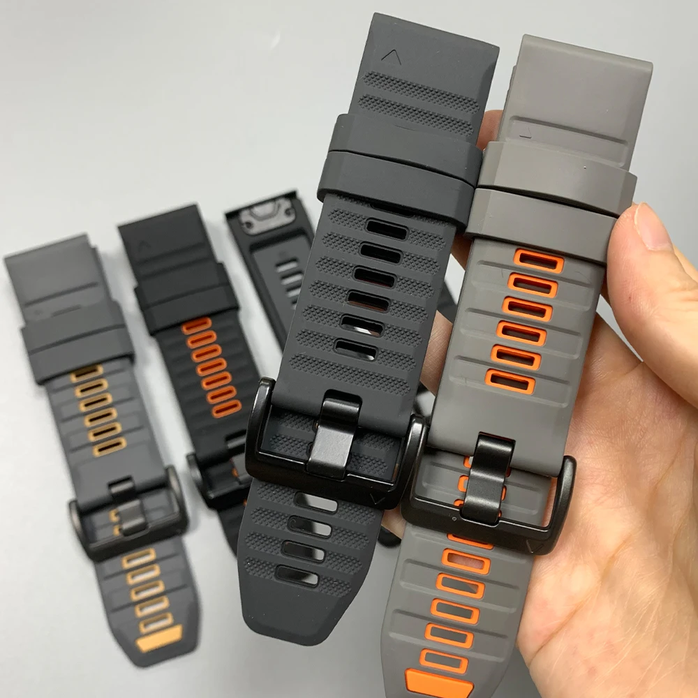 22mm 26mm QuickFit Fenix 8 9 Pro Sport Strap For Garmin Fenix 7X 7 6X 6 Pro 5x/Tactix 8/Enduro/Epix/Forerunner 970 Silicone Band