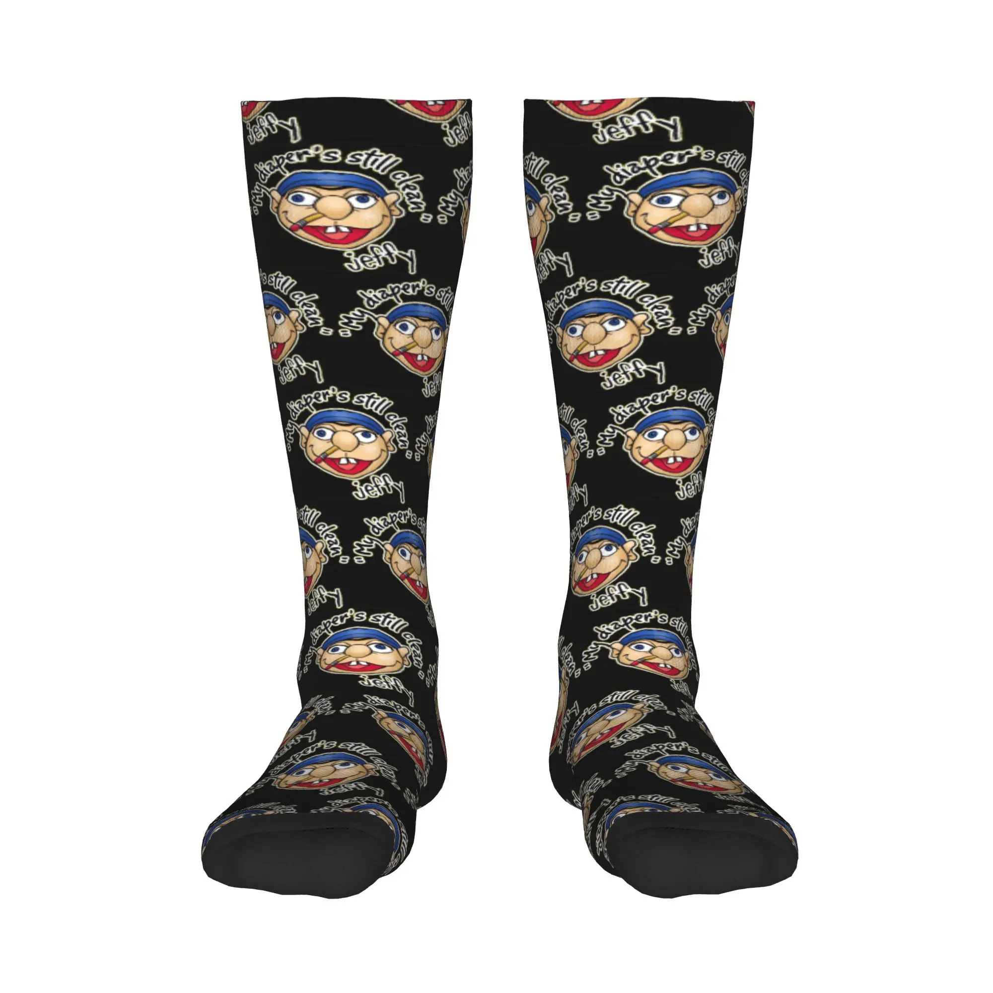 

Всесезонные чулки для экипажа Jeffy My Diaper's Still Clean SML Носки Harajuku Модные длинные носки в стиле хип-хоп Аксессуары для мужчин и женщин