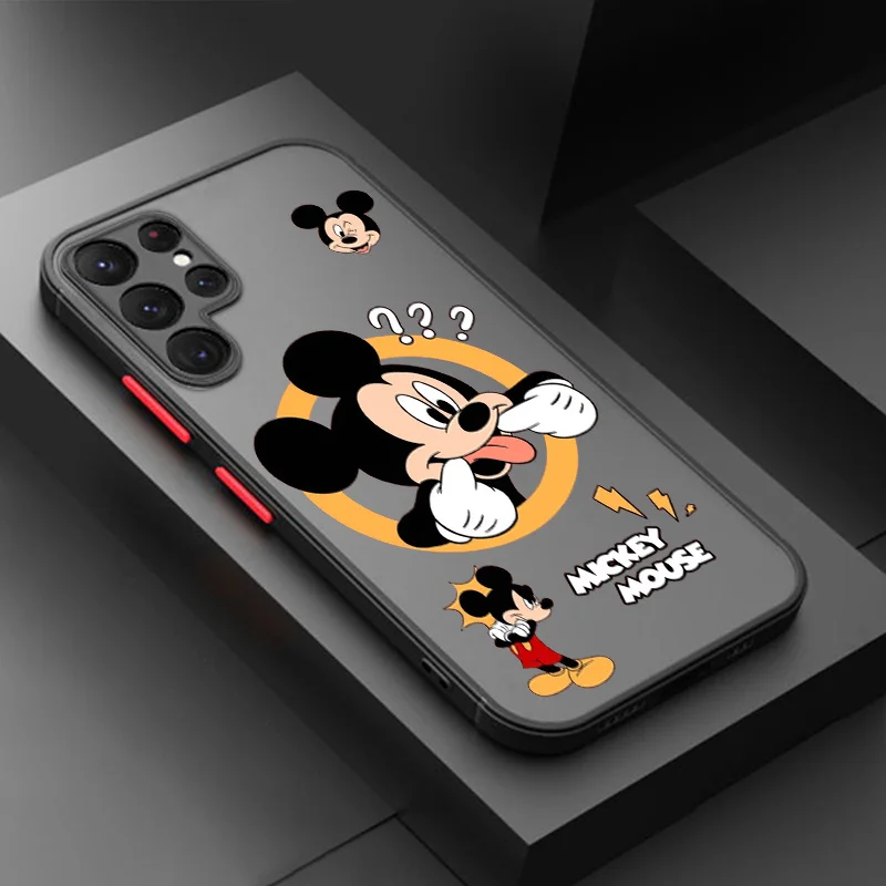 Mickey Mouse Donald Duck Cute Phone Case For Samsung Note 9 10 20 M10 20 22 31 30S 62 32 33 53 52 51 40S 60S Frosted Translucent