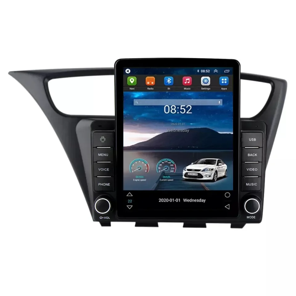 Android 9.7'' Tesla Screen Car Radio Multimedia Video Player Auto Stereo for Honda Civic 2012-2017 2Din No Dvd GPS Navi