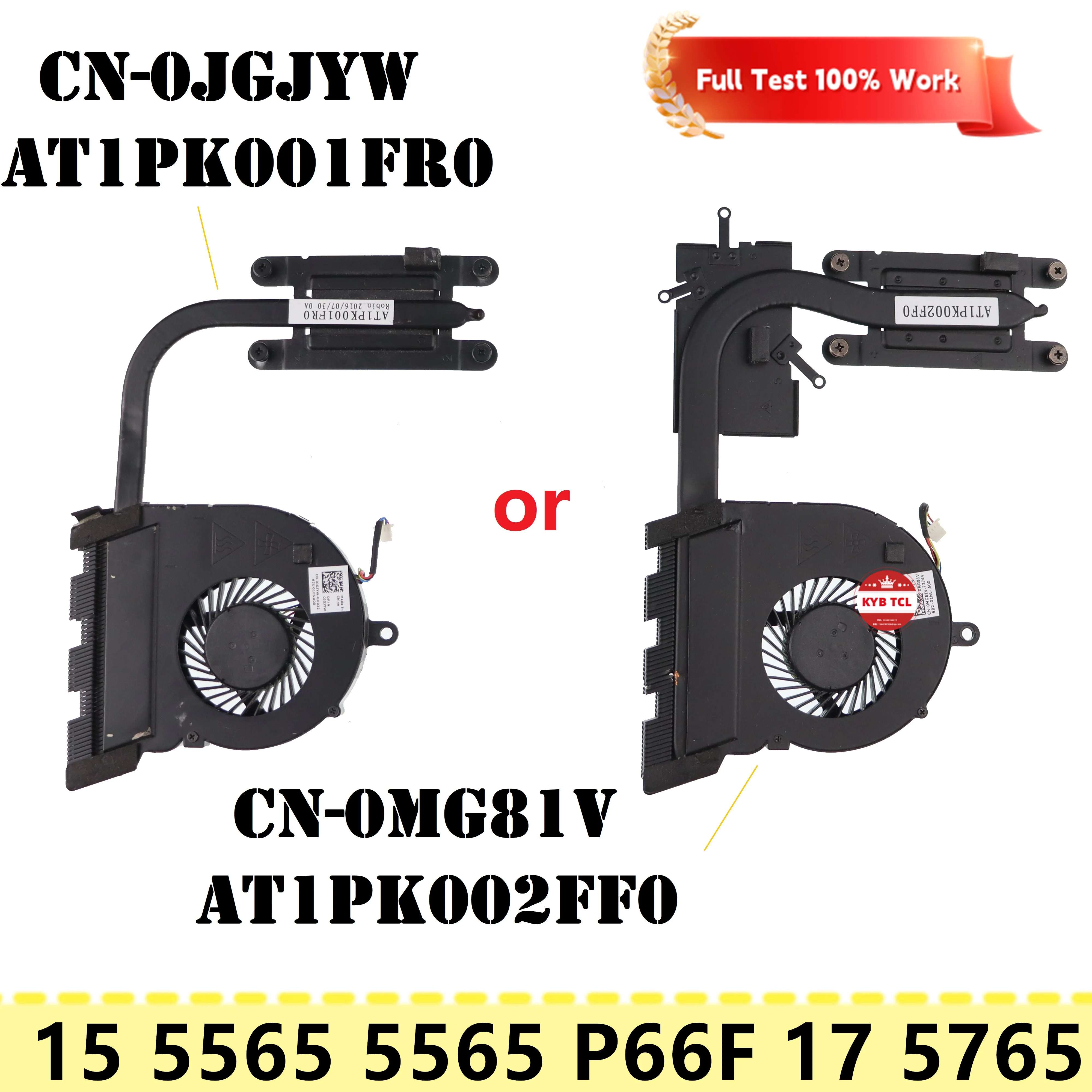 AT1PK002FF0 AT1PK001FR0 Ventilador ou Dissipador de Calor para CPU Dell Inspiron 15 5000 5565 5567 P66F 17 5000 5765 (CN-0MG81V