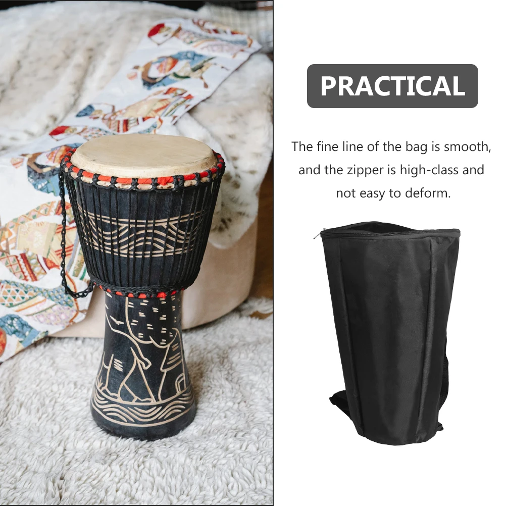 

African Drum Bag Large Capacity Waterproof Oxford Cloth Durable Backpack Handbag Music Instrument Storage Pouch Smooth Zipper