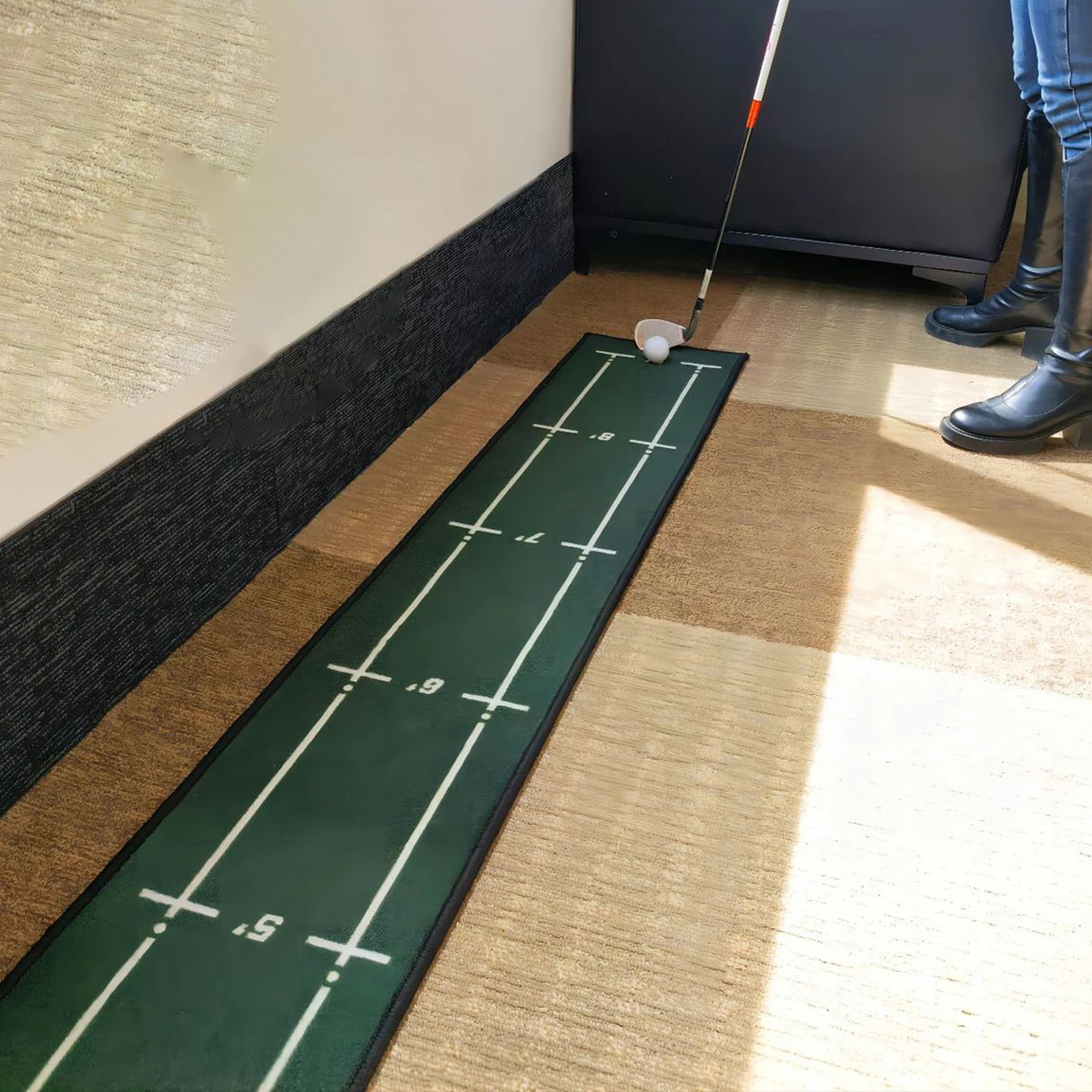 Golf Putting Mat Putting Aids Golf Hitting Mat Golf Training Aid Improve Golf Skills for Garden Backyard Home Gifts for Golfers