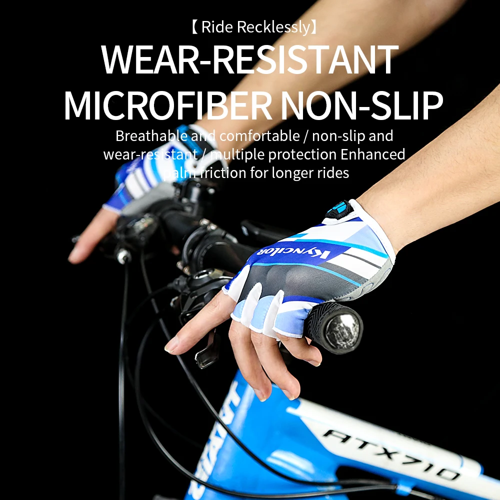 Rutschfeste, stoßdämpfende, atmungsaktive Halbfinger-Handschuhe für Herren und Damen, atmungsaktive Halbfinger-Handschuhe, Fahrradhandschuhe, Fahrradhandschuhe