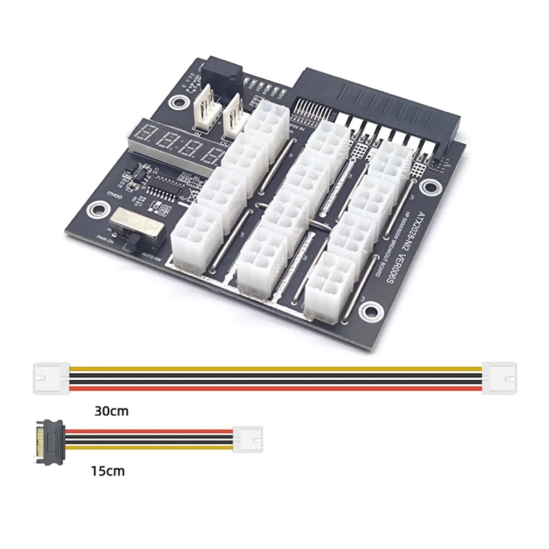 Mining Breakout Board 12 Port 6Pin Connector Power Module For HP 500W 800W 1400W 1600W PSU For GPU Graphics Card