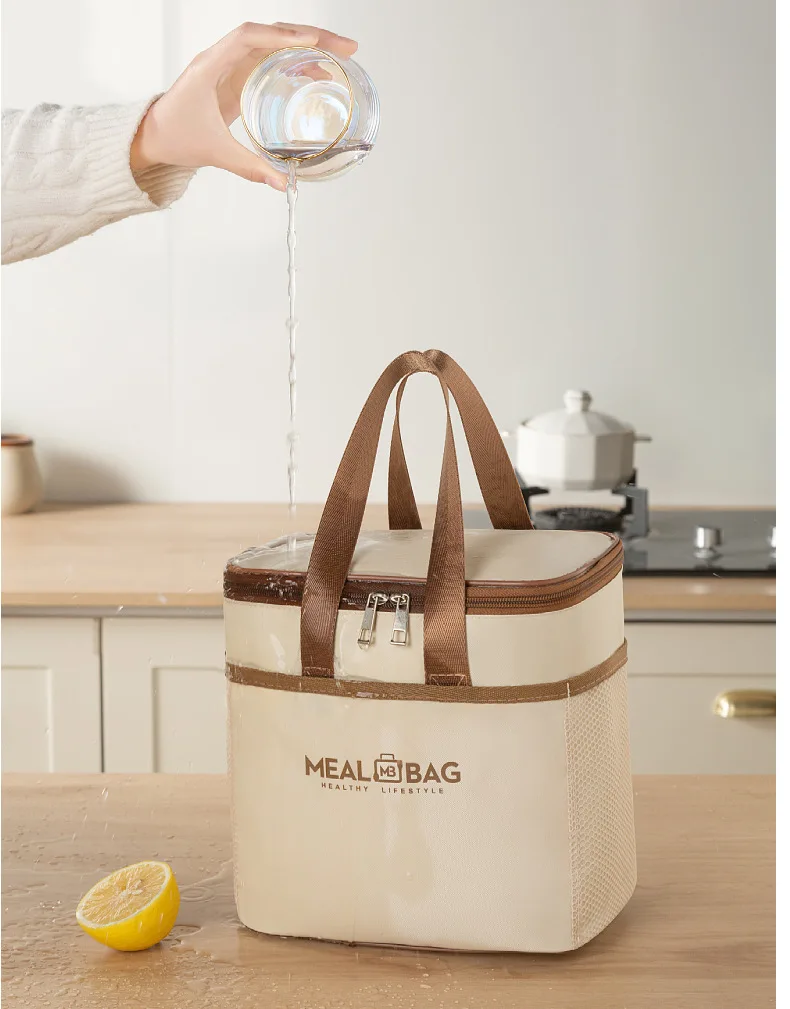 مربع معزول حقيبة الغداء للنساء الاطفال برودة حقيبة حرارية المحمولة بينتو صندوق الجليد حزمة حمل العمل الغذاء الحقيبة نزهة الحاويات