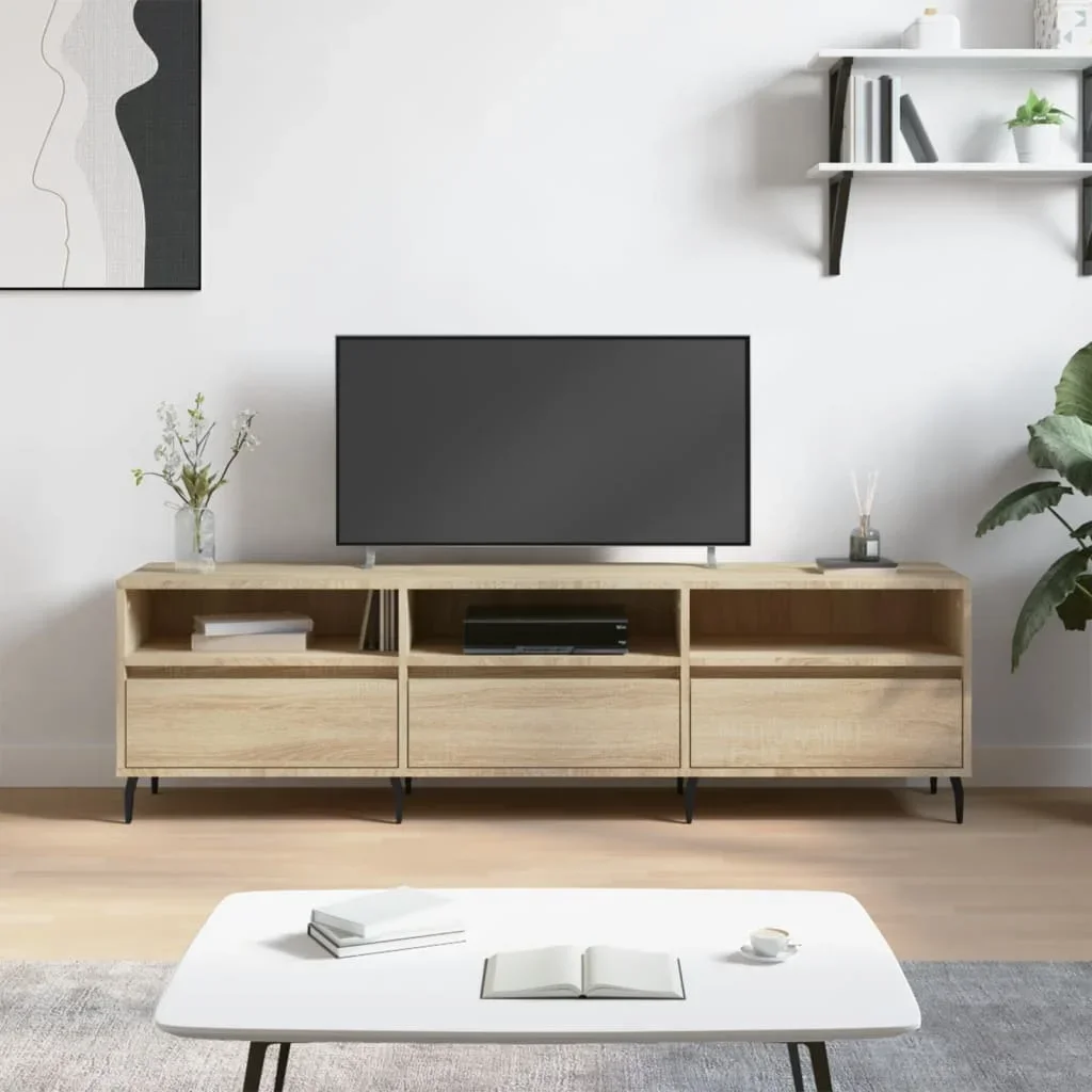Sonoma Eiche TV-Schrank 150x30x44,5 cm Holz technik