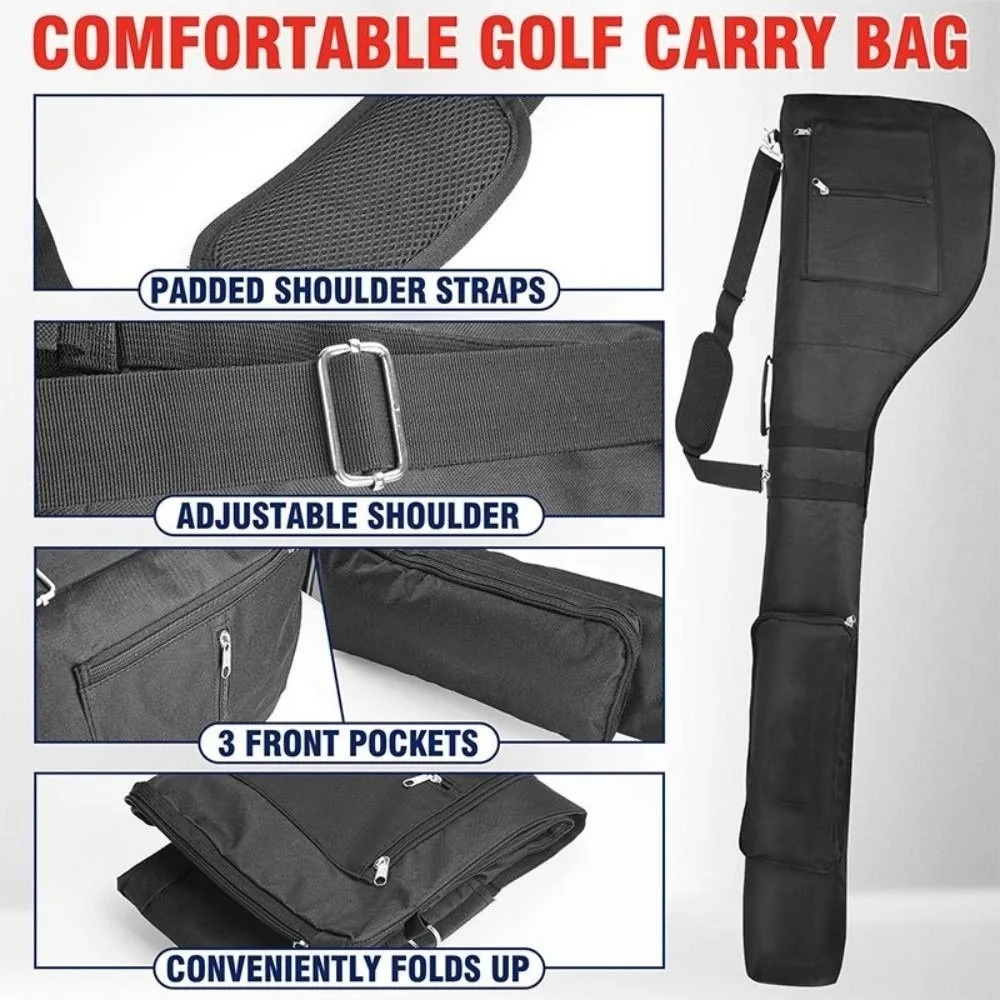 

Gift Waterproof Golf Club Bag Portable Foldable Foldable Golf Sunday Bag Soft Professional Golf Training Case Golf Practicing