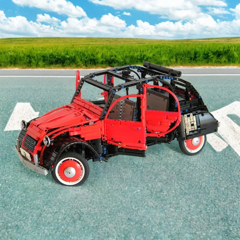 

2237PCS MOC Speed Champion City Car Little Citroen 2CV Charlestons Building Blocks Technique Creative Garage Brick Toy Present