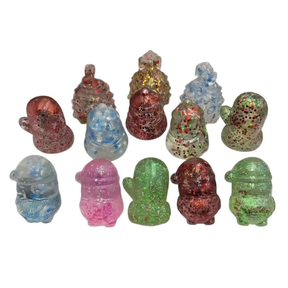 Squeezing Christmas Squeezed Cube Super Soft Santa Claus Snowman Christmas Tree Pinch Realistic Anxiety Relief