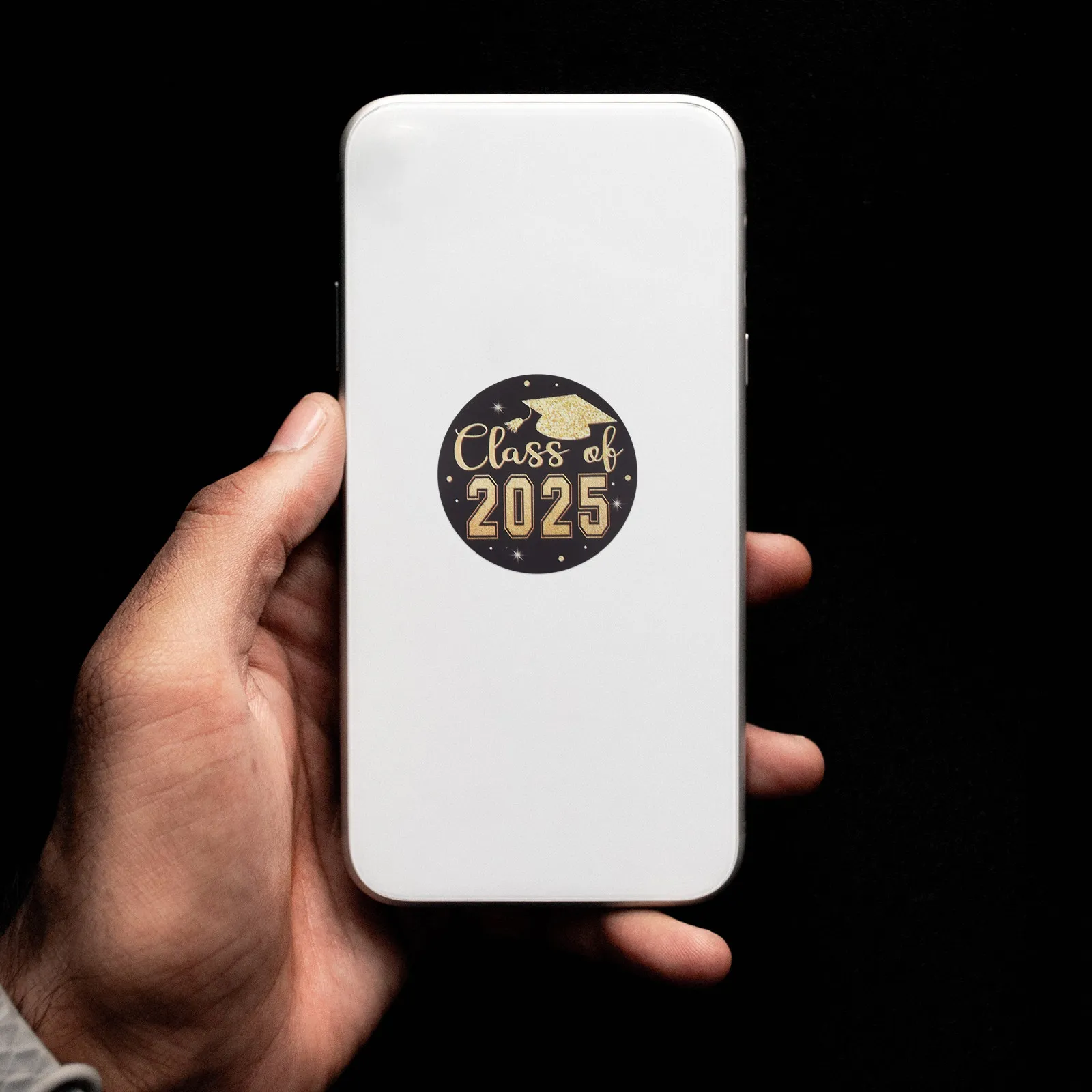 

1 Roll Class of 2025 Graduation Stickers Self Adhesive Grad Cap Labels Graduation Celebration Stickers Party Favor Labels