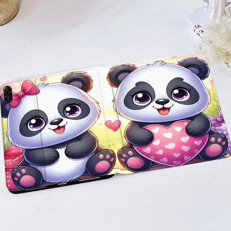 

Cute Panda Heart Love For Huawei MediaPad T5 T10s M6 M5Lite SE Honor Tab 5 6 7 V7 V8 X8a X9a Pro Soft Tablet Case Gift