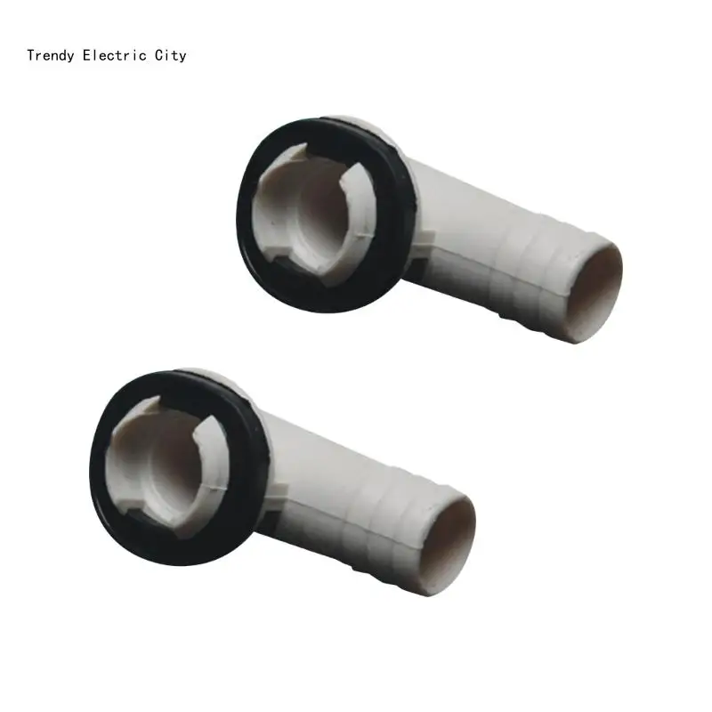 R9CD 2pcs External Unit Drain Hose Connector Air Conditioner Drain Outlet Connector Elbow Fitting Air Conditioner Repair Tool