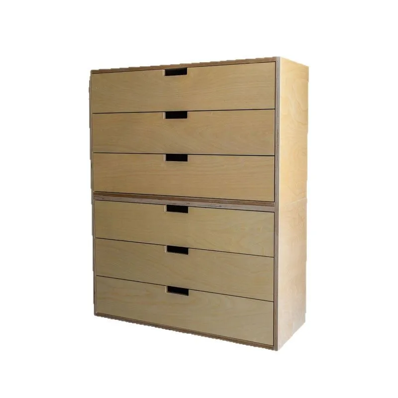 

Six-chest cabinet solid wood simple modern living room storage bedroom drawer storage cabinet