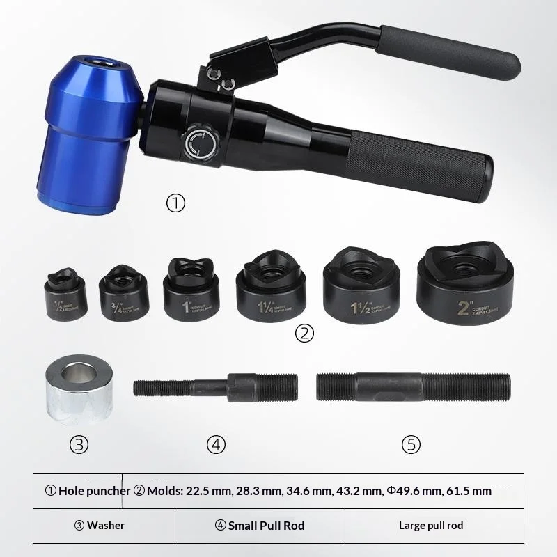 Suoli TPA 8A Hydraulic Hole Opener Manual Rotary Metal Sheet Hole Puncher Stainless Steel Plate Drilling Expanding Tool