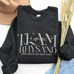 Team Rhysand Sweater Retro ACOTAR Sarah J Maas Lover Night Court Bookish Gift Unisex Y2K Pullovers Funny Sweatshirt Streetwear