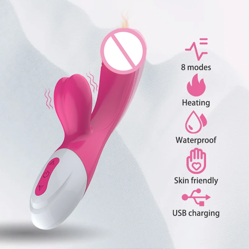 Dildo Rabbit Thrusting G Spot Vagina Vibrator Clitoris Stimulator For Women Masturbation Dual Vibration Sex Toys For Adults 18