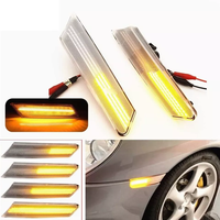 Car Dynamic LED Front Side Marker Fender Light Turn Singal Lamp Indicator Blinker Clear For Porsche 911 997 Carrera 2005-2012