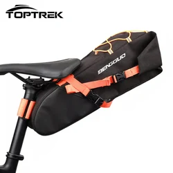 Bike Saddle Bag Waterproof MTB Road Bicycle 10L Large Capacity Cycling Under Bag Foldabe Tail Rear Bag Outdoor Trunk Accessories