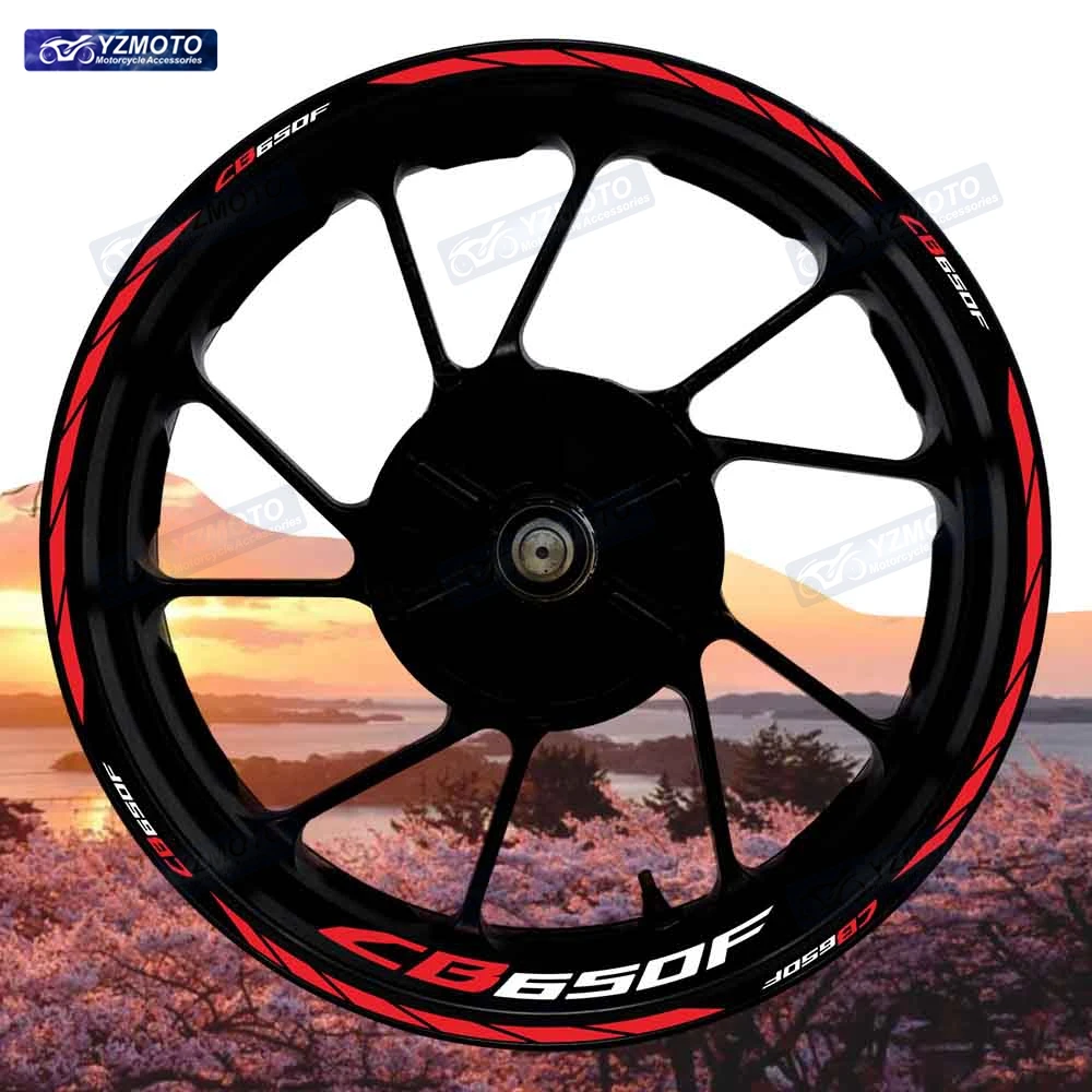 

For Honda CB650F CB 650F Motorcycle 17 Inch Front And Rear Wheel Stripe Sticker Wheel Decal Decorative Reflective Rim Stickers
