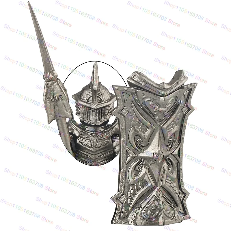 Filmes anime jogos figuras acessórios blocos de construção medieval torre romana soldados cavaleiros pretos montar modelo diy crianças brinquedos