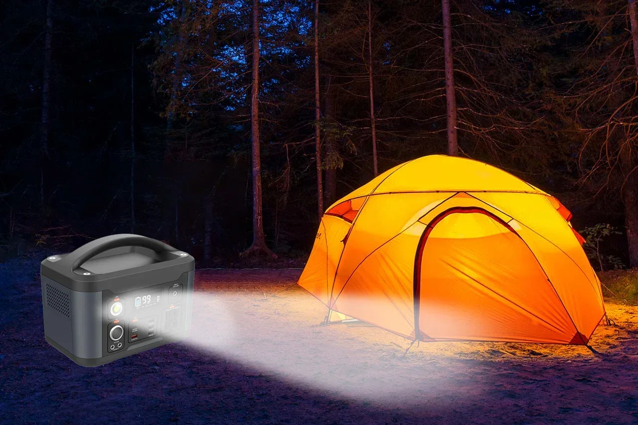 Portable Power Station 600W AC 110/220V Li-ion Battery Bank Emergency Backup Camping Fishing Solar Generator