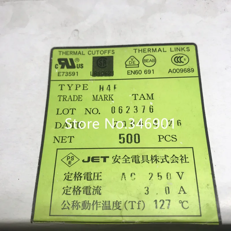 [SA]TAMURA Japan Tamura TAM Thermal Fuse Fuse H4F 127 degrees 3A 250V--500pcs/lot