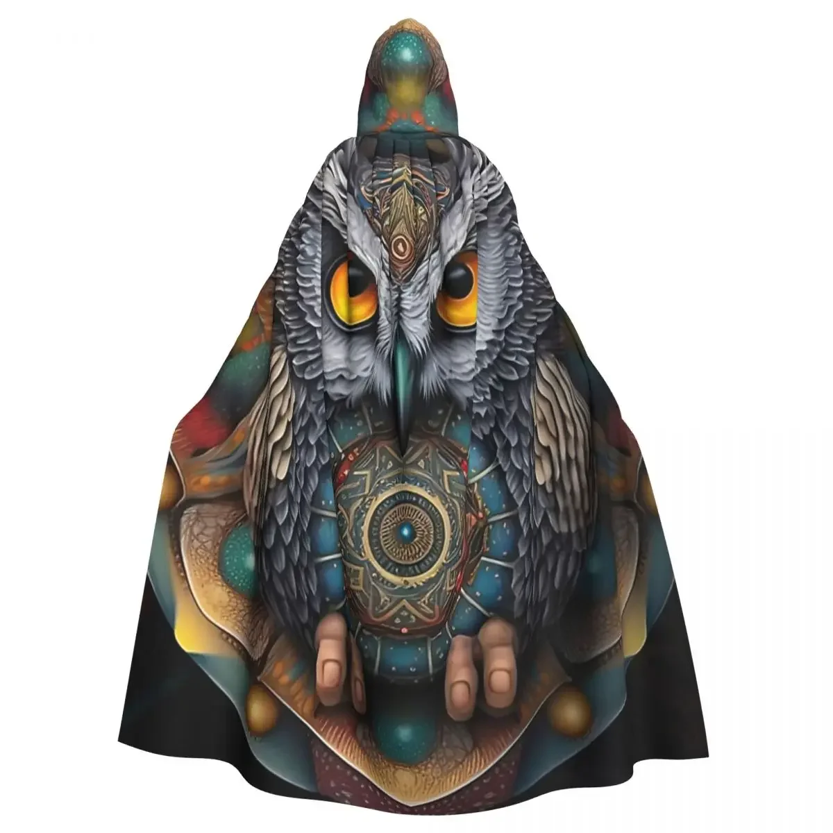 Owl Keeper Of The Dream Hooded Cloak Halloween Party Cosplay Woman Men Adult Long Witchcraft Robe Hood