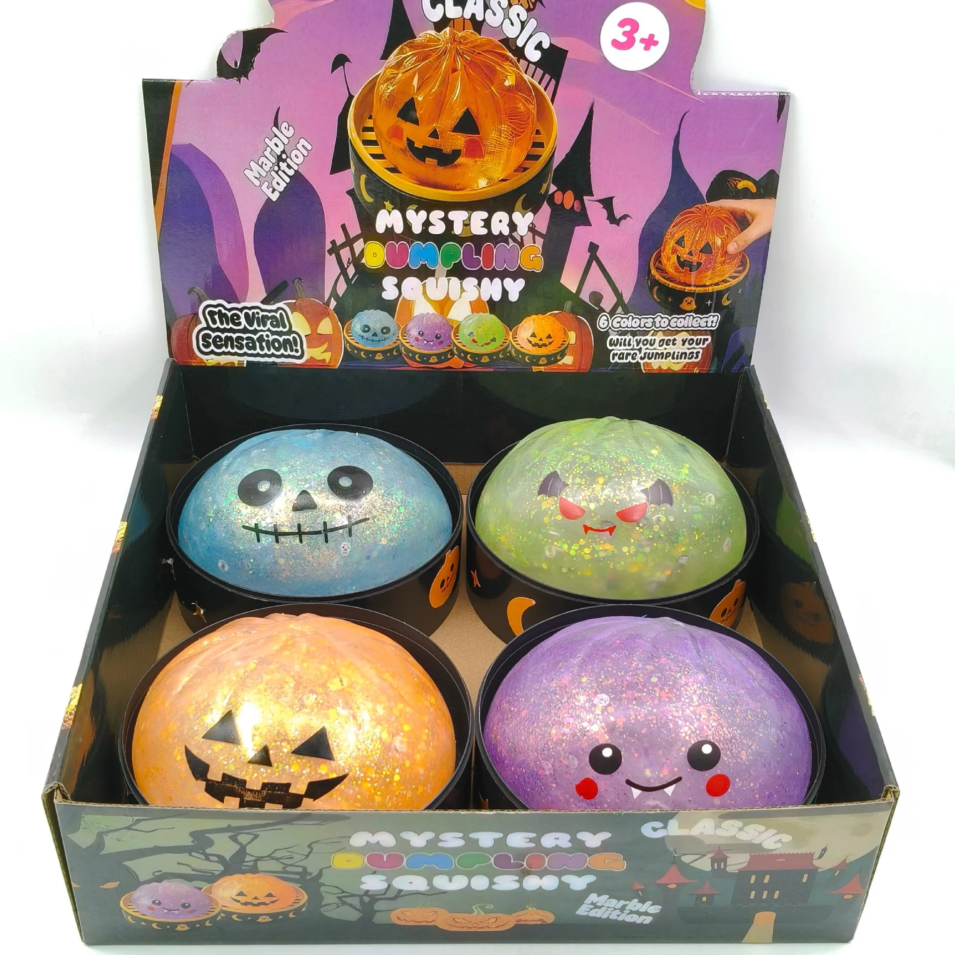 15Cm Halloween pectin big bun pinching music Halloween funny vent decompression toy pinching