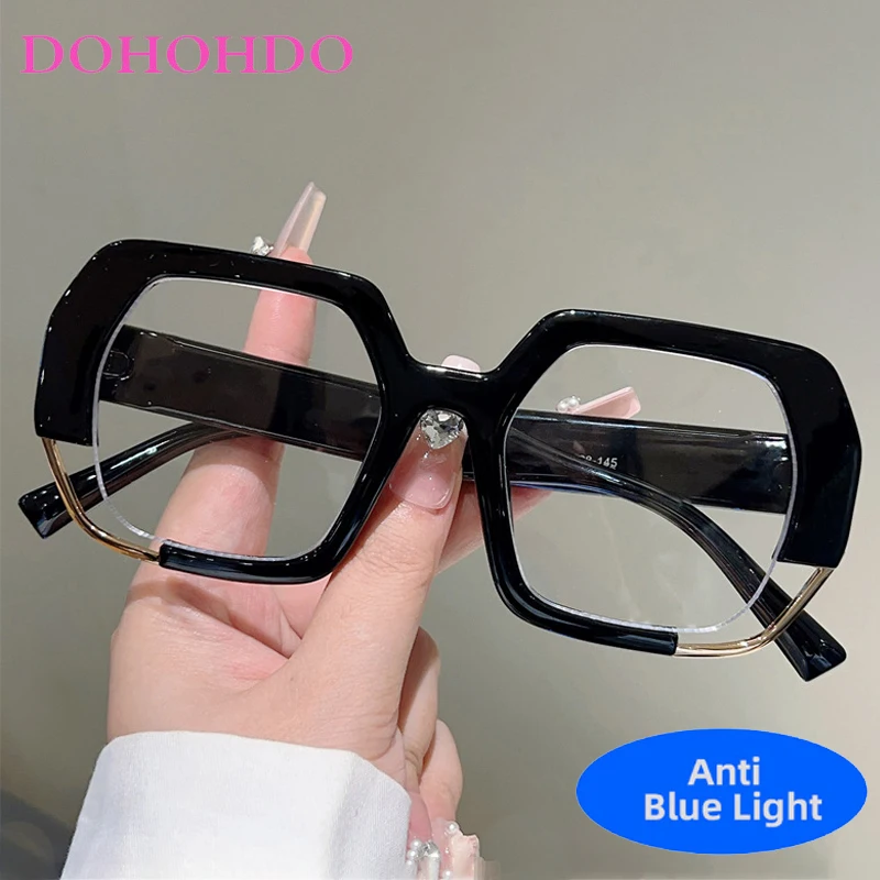 

Classic Irregular Square Glasses Women Men Trendy Brand Design Reading Computer Anti-Blue Light Eye Protection Eyeglasses Lentes