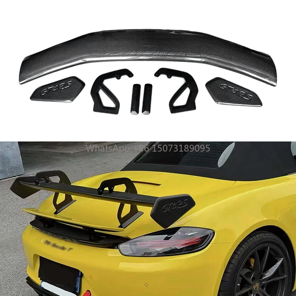 

Carbon Fiber GT4RS Style Rear Trunk Spoiler for Porsche Cayman Boxster 718 982 981 Rear Spoiler Wing