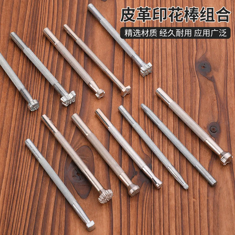 

DIY ручная работа, инструмент для печати на коже, гравировка ручной работы, перфоратор с несколькими узорами, ручной аксессуар для рукоделия из кожи