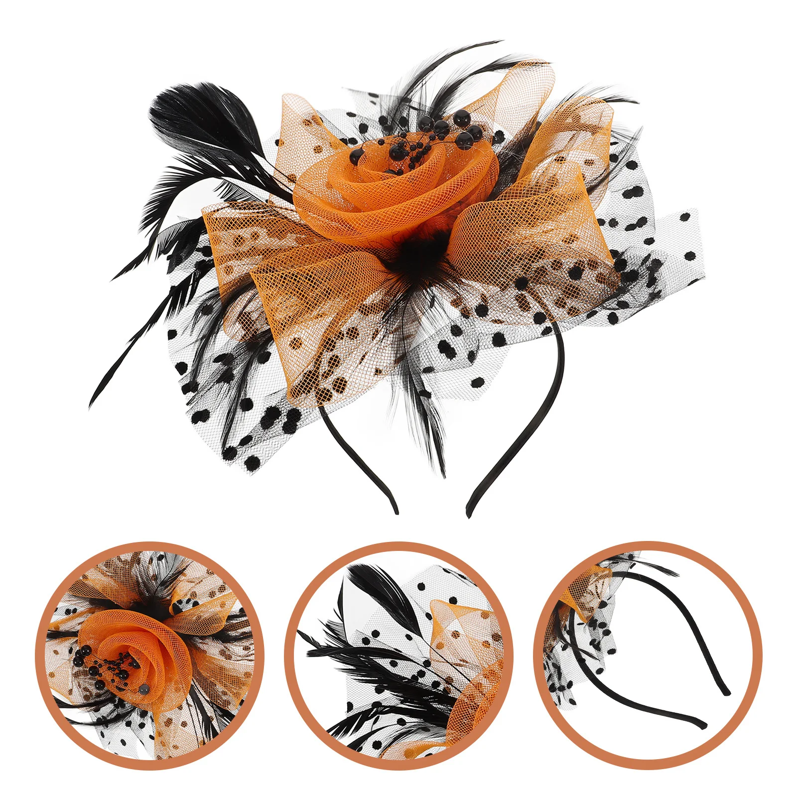 

Headpiece Fascinator Hat for Women Elegant Lightweight Bridal Wedding Tea Party Accessory Banquet Headdress Removable