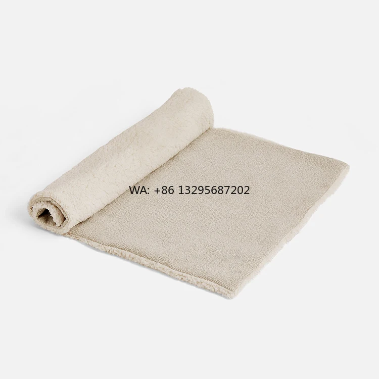 

Одеяло для собак на заказ, оптовая продажа, мягкие пледы, утолщенная двухсторонняя ткань-букле и флис шерпы, теплое одеяло для кошек и собак