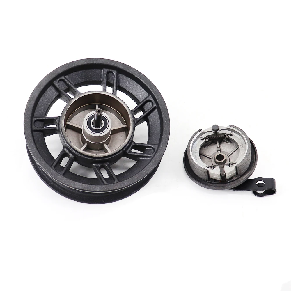 For Xiaomi G30 Max Electric Skateboard Vehicle Front Wheel Hub with Drum Brake Cover Wheel Rim 60 / 70-6.5 Tire Assembly