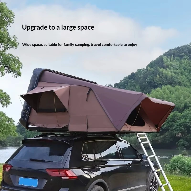 Fully Automatic Four-Season Double-Layer 2000-3000mm Waterproof Hard-Bottom 78kg Outdoor Camping Travel Roof Top Tent SUV Car